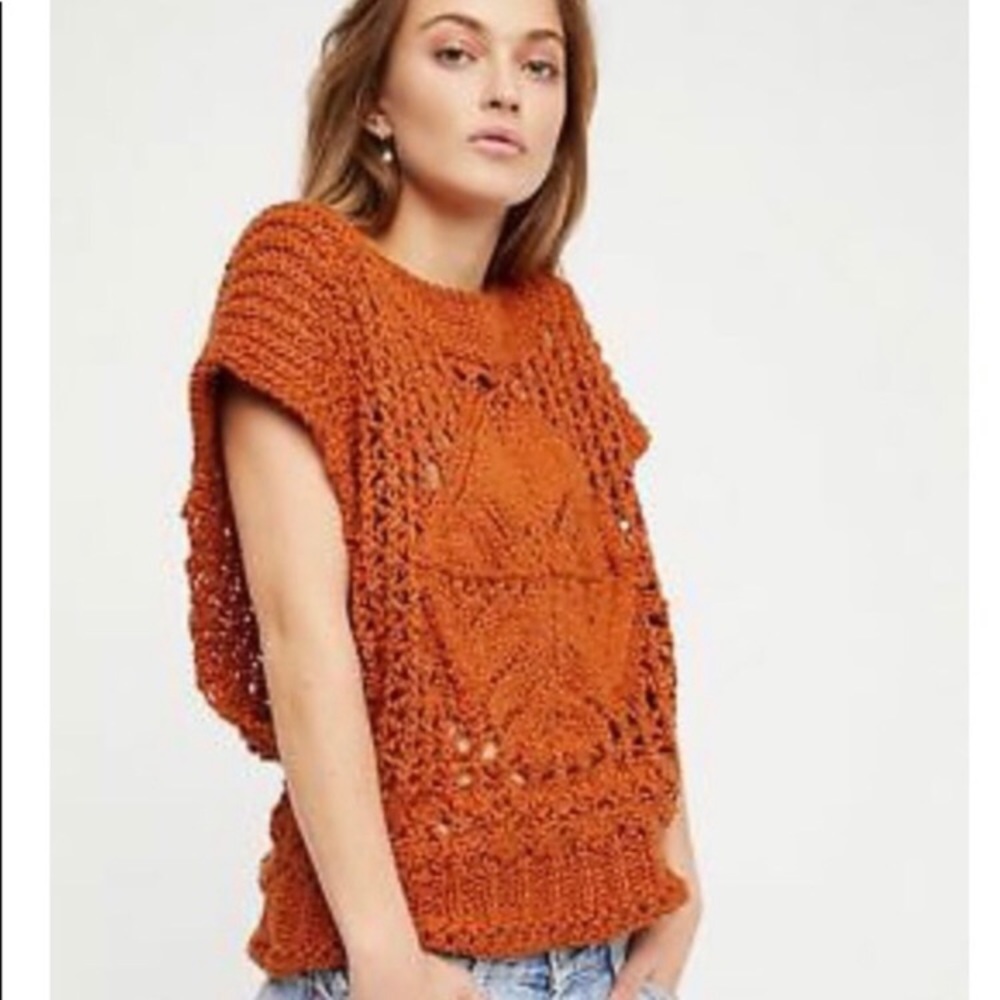 Free People  short sleeved sweater